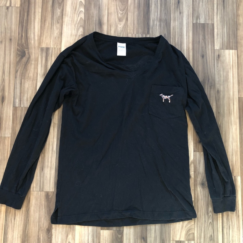 PINK Long Sleeve Campus Tee